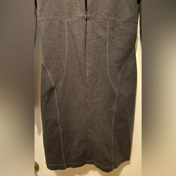 Athleta Cassidy Stretch Ponte Knit Half Zip Dress Dark Grey SP - Picture 8 of 9